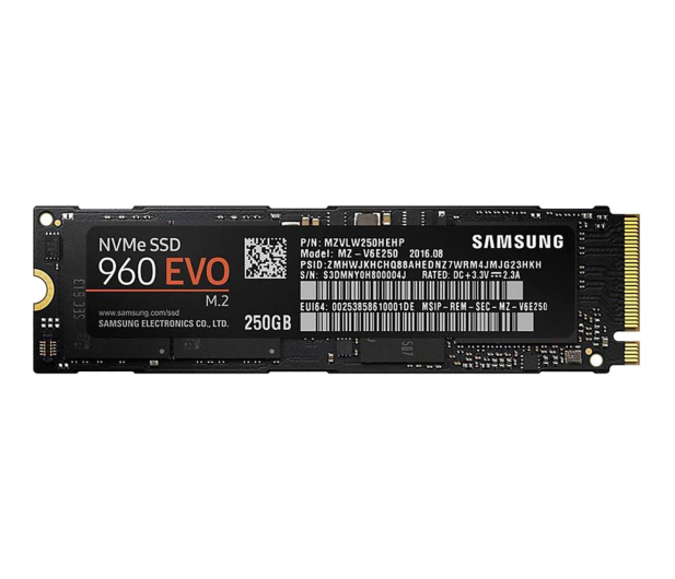 Samsung 250GB 1,8'' Seria 960 EVO M.2 2280 NVMe - 346493 - zdjęcie